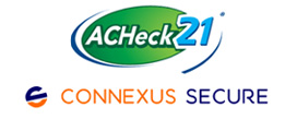 ACheck21 and Connexus Secure logos